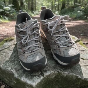 Women's Merrell Moab 3 Gray and Black Athletic Hiking Shoes J035888 Size 10